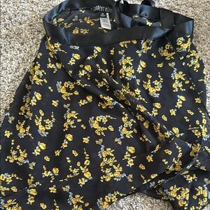 Current Mood Black Dress with Yellow Floral Accents